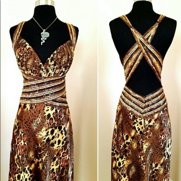 Beautiful sequined  leopard dress - Picture 1 of 5